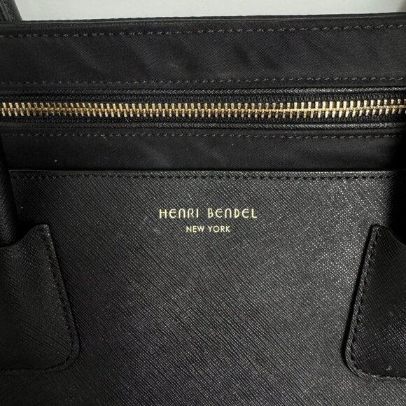 Henri Bendel West 57th Baby Diaper Bag Black Tote Purse Classic Designer READ - Picture 2 of 15